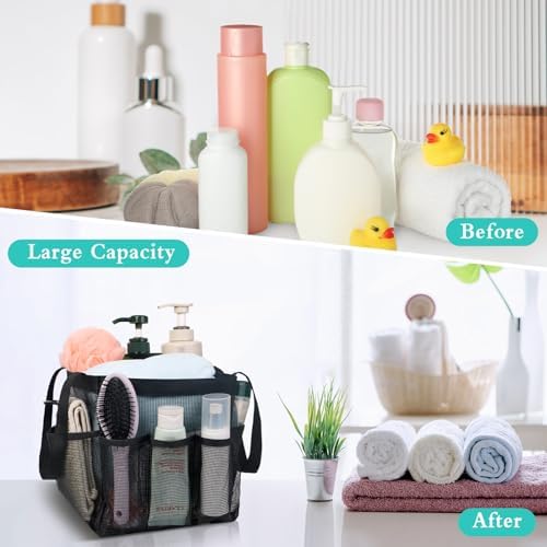 Mesh Shower Caddy Portable - 9 Pockets, Shower Bag for Dorm Room Camping - Image 6