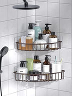 SMARTAKE 2-Pack Corner Shower Caddy, SUS304 Stainless Steel, Bronze - Image 3
