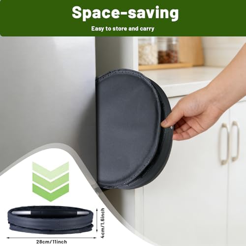 17L Foldable Cleaning Caddy with Handle - Portable Oxford Fabric Storage Bucket, Organiser for Cleaning Supplies, Toiletries, Home, Garden, Picnic & Beach (Dark Gray) - Image 5