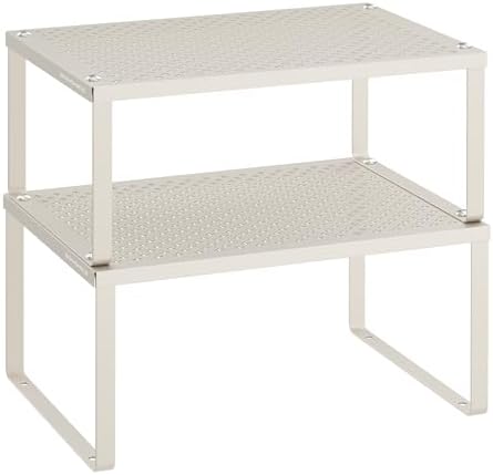 SONGMICS Set of 2 Metal Spice Racks, Stackable Expandable Shelf Risers by Unknown