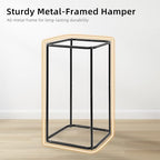 STORAGE MANIAC Mesh Laundry Hamper, 23.7 Gal. Tall Laundry Basket for Airflow, Strong Metal Dirty Clothes Hamper for College Dorm, Bedroom, Bathroom, Clothes Bin, White & Black - Image 2