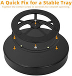 Metal Lazy Susan Organizer, 12 Inch Anti-Rust Turntable for Cabinet, Kitchen, Dining Table, Bathroom – Rotating Spice Rack, Spinner Storage, Round Carousel Organizer for Countertop Black - Image 7