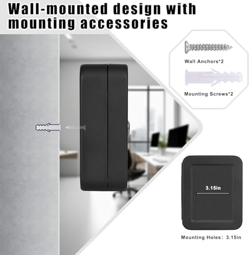 KYODOLED Key Box Wall Mount, Key Lock, 20 Hooks, Black - Image 6