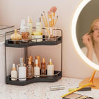 2-Tier Corner Bathroom Counter Organizer, Larger Size - Image 2