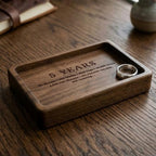 La Boda Wooden Jewelry Dish - Engraved Catchall Tray for Rings & Watches - Unique for Him, Her, Husband, Wife - Decorative Rectangle Jewelry Tray & Holder (5.5 x 3.4 in) (03-5 Years Anniversary) - Image 2