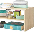 Whitmor Wood Stackable 2-Shelf Shoe Rack, White Oak, 24 inches，2 Pack - Image 5