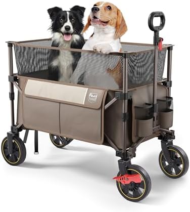 Timber Ridge 350L Extra Large Collapsible Folding Wagon Carts with Brake - Image 5