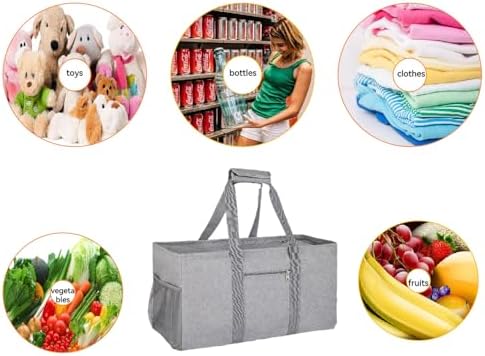Extra Large Utility Tote Bag - Reusable Grocery Bags Foldable Heavy Duty - Image 5