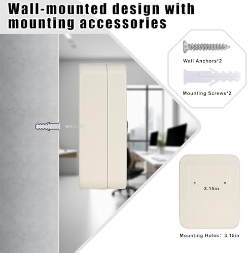 KYODOLED Key Box Wall Mount, Key Lock, 20 Hooks, Beige - Image 7