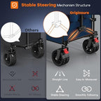 Originsure 300L Collapsible Beach Wagon Cart with Big Wheels, 560lbs, Blue - Image 5