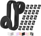 Clothes Hanger Connector Hooks, Mini Cascading Hanger Hooks for Velvet Huggable Hangers, Heavy Duty Space Saving for Closet 60 Pcs Black by FREZON