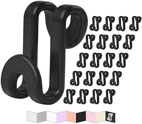 Clothes Hanger Connector Hooks, Mini Cascading Hanger Hooks for Velvet Huggable Hangers, Heavy Duty Space Saving for Closet 60 Pcs Black by FREZON