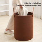Laundry Basket Hamper Tall Rope Storage Woven for Blanket toys Dirty Clothes in Living Room Bathroom Bedroom (Dark Brown, 60L/15.8Gal) - Image 2