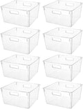 Clear Extra Large Plastic Storage Bins, Perfect for Pantry Organizers and Storage Containers Fridge Organizer Plastic Bins Kitchen Organizer Bin for Organizing Under Sink Refrigerator Organization by CONTROLKITCHEN