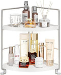 KINGNERWI 2-Tier Bathroom Counter Organizer, Vanity Corner Shelf, Silver by KINGBERWI