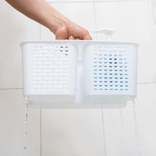 Tiawudi Portable Shower Caddy, Caddy Organizer with Handle, Plastic Shower Basket Hold Soap, Shampoo, Hair Supplies and Beauty Products, Cleaning Supplies Organizer for Home, Dorm, Shelf and Cabinet - Image 4
