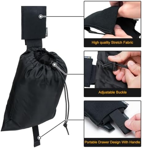 IDOGEAR Sports MOLLE Folding Dump Pouch Utility Tool Pouch Roll Up Quick-Release Magazine Waist Pouch Compact Storage for Outdoor Airsoft Paintball - Image 3