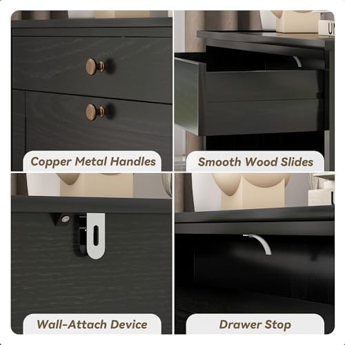 Shoe Storage Cabinet with 2 Flip Drawers, Shoe Cabinet Organizer, Black - Image 7