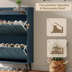 ChooChoo Shoe Storage Cabinet with 4 Flip Drawers and Deodorizer - Image 6