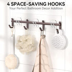 YASONIC Shower Caddy Adhesive, Rustproof Shower Organizer with Soap Holder, Large Capacity Shower Shelves for Inside Shower, No Drilling Bathroom Organizers and Storage for Home Decor（6 Pack Bronze） - Image 4