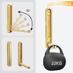 4.33 in Extended Folding Coat Hooks, 2 Pack Gold Wall Hooks, Zinc Alloy - Image 3