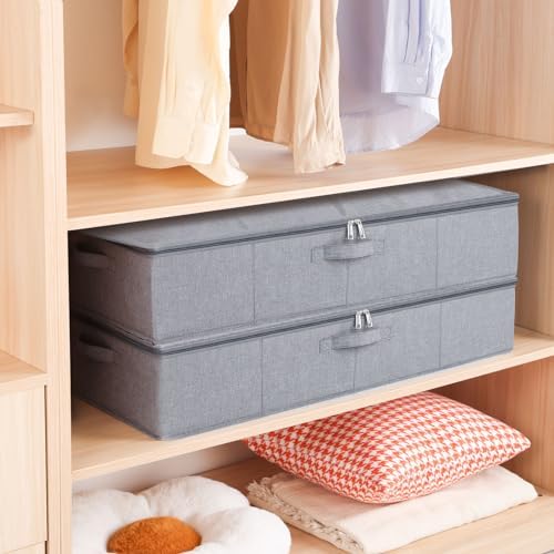 Under Bed Storage Container,Grey,31.5x15.7x5.9 Inch,2 Pack - Image 2