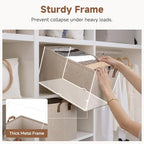 StorageWorks Fabric Storage Bins, Brown and Beige, Extra Large, 2-Pack - Image 4