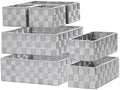 Posprica Small Baskets for Organizing(7 Set) Woven Storage for Shelves, Bathroom, Decorative Closet Organizer, Dresser Bins, Shelf by Posprica