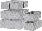 Posprica Small Baskets for Organizing(7 Set) Woven Storage for Shelves, Bathroom, Decorative Closet Organizer, Dresser Bins, Shelf by Posprica