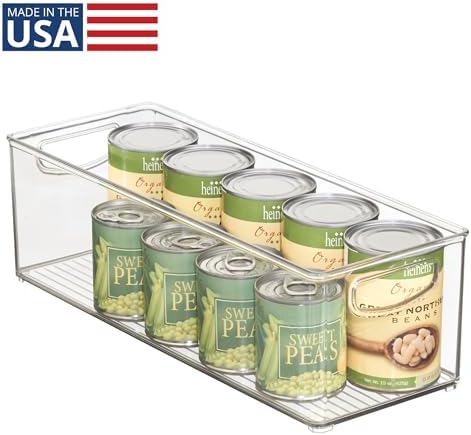 iDesign Plastic Stackable Pantry Bin with Handles, Clear - Image 2