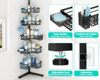 HapiRm Corner Shower Caddy Stand - 5-Tier Adjustable Shower Shelves, Black - Image 3