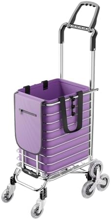 Folding Shopping Cart with Wheels 88 lbs Capacity Portable Grocery Cart Foldable Utility Cart with Storage Bag for Market Outdoor by Unknown