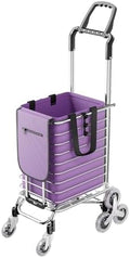 Folding Shopping Cart with Wheels 88 lbs Capacity Portable Grocery Cart Foldable Utility Cart with Storage Bag for Market Outdoor by Unknown