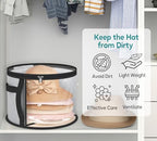 AOODA Oversized Clear Hat Storage Bag, Holds up to 7 Caps Cowboy Hat Organizer for Closet, Wide Brims Hat Case with Carrying Handles (Grey) (Pack of 2) - Image 6