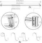 Audmore Kitchen Utensil Rack 2 PCS, 20.9” Pot & Pan Hanging Rack Wall Mount - Image 2