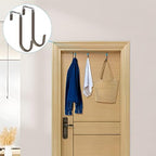 FYY Over the Door Hooks, Single-Hanger 4 Pack, Fits Doors 1 3/8" Brown - Image 6