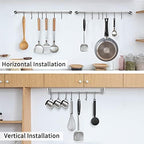 Audmore Kitchen Utensil Rack 1 PCS, 15.6” Pot & Pan Hanging Rack Wall Mount - Image 4
