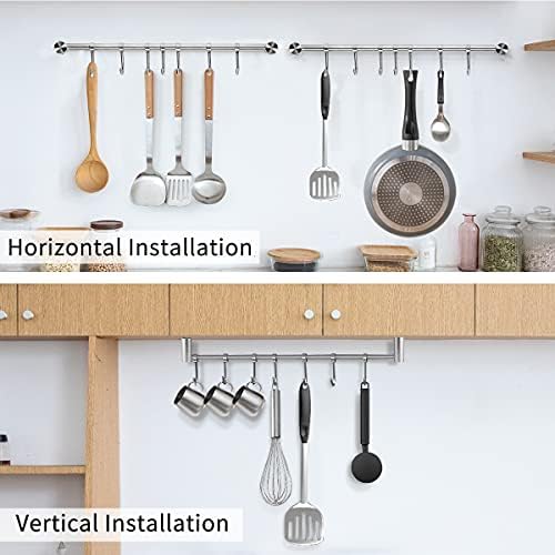Audmore Kitchen Utensil Rack 1 PCS, 15.6” Pot & Pan Hanging Rack Wall Mount - Image 4