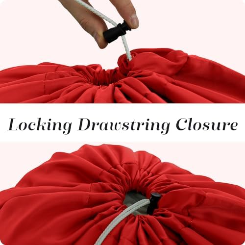 Handy Laundry Extra Large Heavy Duty Laundry Bag – Durable Nylon, Locking Drawstring, Machine Washable, Fits Hamper or Basket, Travel & Dorm Essentials, Holds Up to 3 Loads (Red) - Image 6