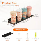 Lifewit Acrylic Floating Shelves for Wall 14" Black, 10 Pack - Image 2