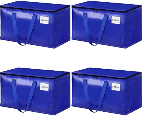 StorageRight Moving Bags, Moving Boxes, 93L 4-Pack Sotrage Bags Totes, Blue by StorageRight