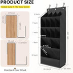Mefirt Over the Door Shoe Rack for Closet Fit 18+ Pairs, Door Shoe Organizer with Large Breathable Pockets, Hanging Shoes Rack Fit Boots, Behind the Door Shoe Holder for Categorized Storage, Black - Image 5