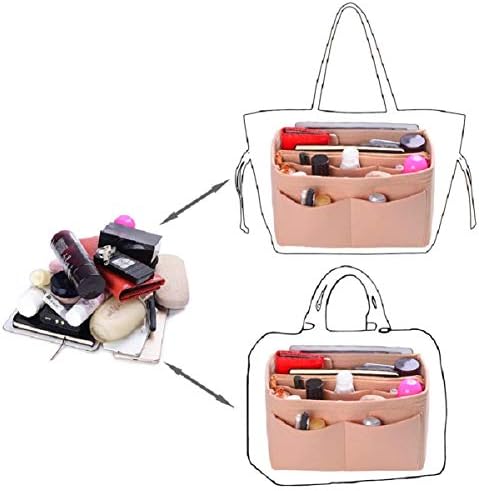 ZTUJO Purse Organizer Insert, Felt Bag Organizer with Metal Zipper, Handbag & Tote Shaper, For Speedy Neverfull Tote, 7 Sizes - Image 5