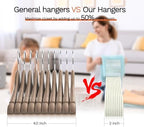 Ivory Velvet Hangers 20 Pack, Slim Space Saving Suit Hangers for Closet Organizer, Rotating Silver Hook, Non Slip Clothes Felt Hanger Heavy Duty for Coat,Shirt, Pants, Camisole, Dress - Image 6