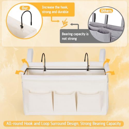 Lilithye Bedside Caddy, Bedside Storage Bag Hanging Organizer for Bunk Bed - Image 5