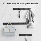 Coat Rack, Heavy Duty Stainless Steel 4 Tri Coat Hook Hanger, Wall Mounted Storage Wall Hooks, Rustic Clothes Hook/Key Hook Rail for Bathroom Kitchen Entryway(4 Hook Grey) - Image 2