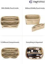 OMYSTYLE Purse Organizer Insert, Felt Tote Bag Organizer Insert with 5 Sizes, Handbag Dividers for Inside Purse, Compatible with Longchamp, Neverful, Speedy and More - Image 4