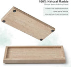 Natural Travertine Vanity Tray, Stone Organizer for Bathroom & Kitchen - Image 3