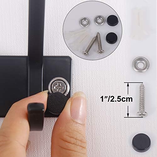 WEBI Coat Rack Wall Mounted,10 Hooks for Hanging Coats,30 Inch Hook Rack Hook Rail Coat Hanger Wall Mount for Backpack,Clothes,Jacket,Black - Image 6