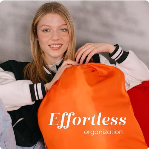 Extra Large Laundry Bag 30 x 40 - Heavy Duty Nylon, Locking Drawstring, Machine Washable, Holds 3 Loads, Dirty Clothes Sack for Travel, Dorm, College | Handy Laundry (Orange) - Image 3